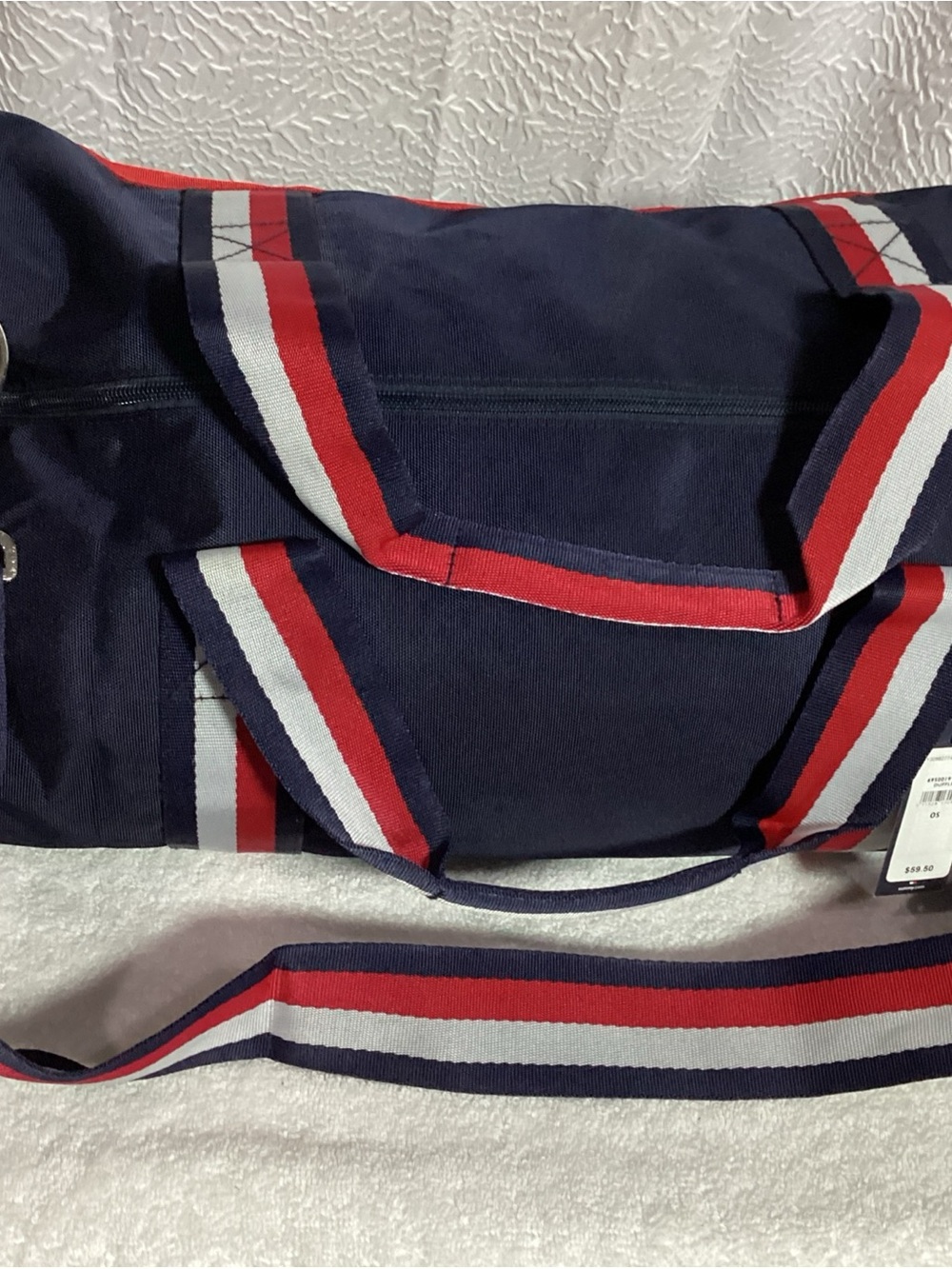 Tommy Hilfiger Navy Blue Nylon Unisex Duffle Bag NEW Travel Weekender - Picture 6 of 8